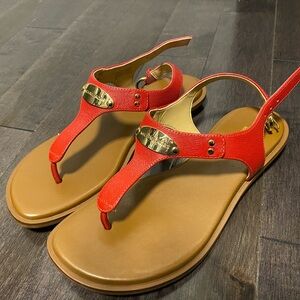 Melanie Thong Sandals Michael Kors Red